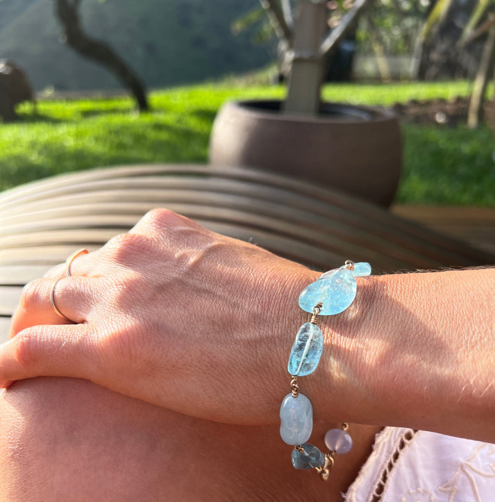 Santa Maria nugget wire wrap bracelet